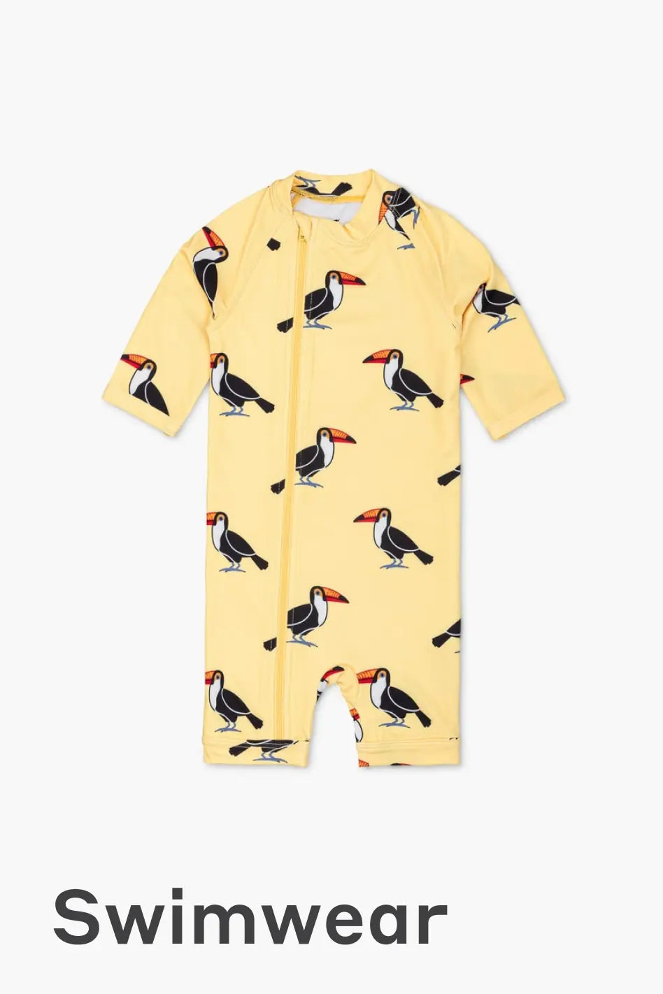 Long Rashguard One-Piece in Toucan Time print