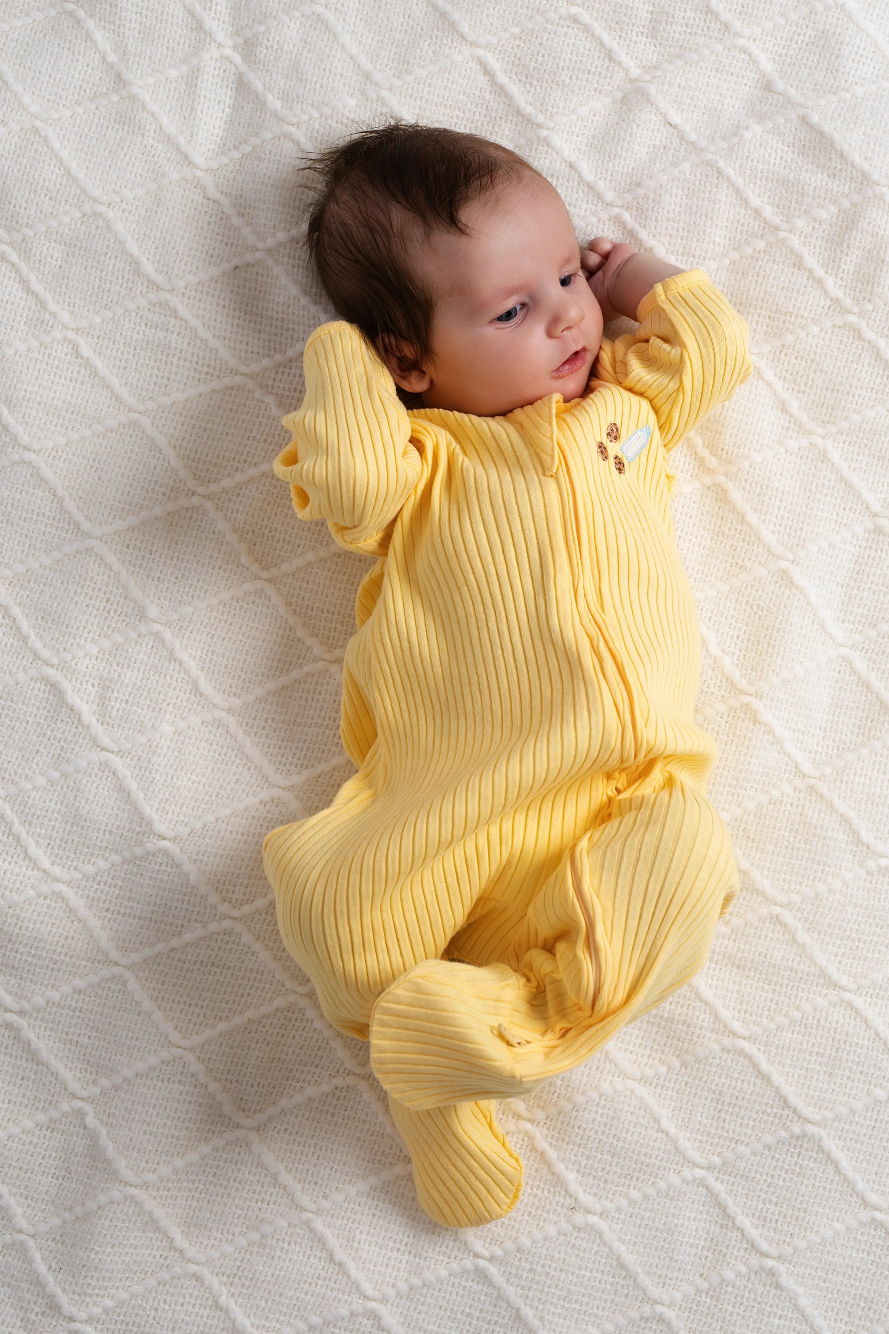 Ribbed Cotton Zipper One-Piece - Organic Baby Clothes