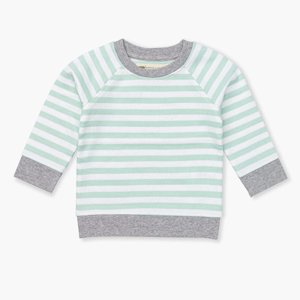 Mint + White Classic Stripe