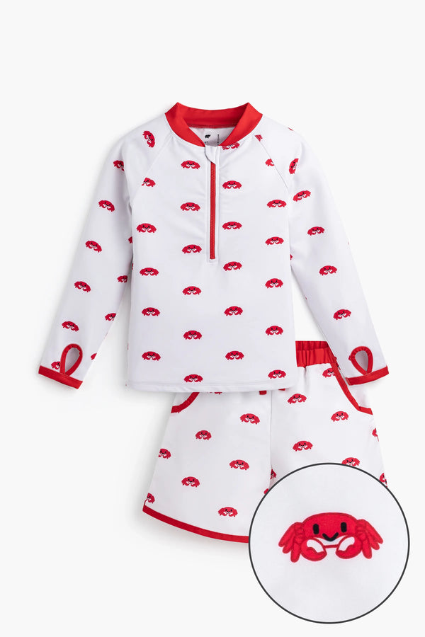 Rashguard Top Swim Trunks Bundle_Smiling Crabs