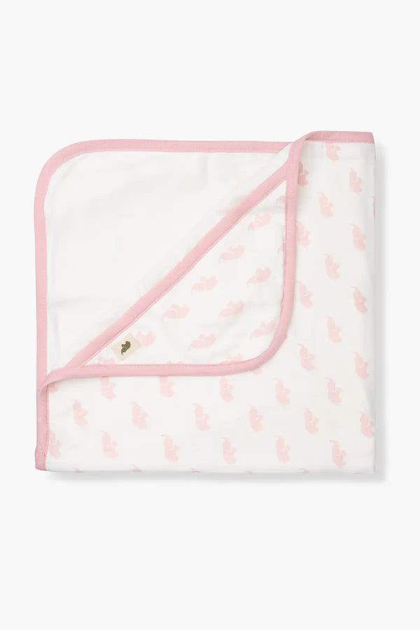 SALE - Organic Hooded Towel_Pink Elephant