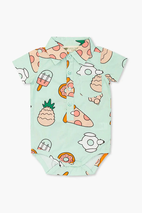 SALE - Button Up Bodysuit_Pool Party