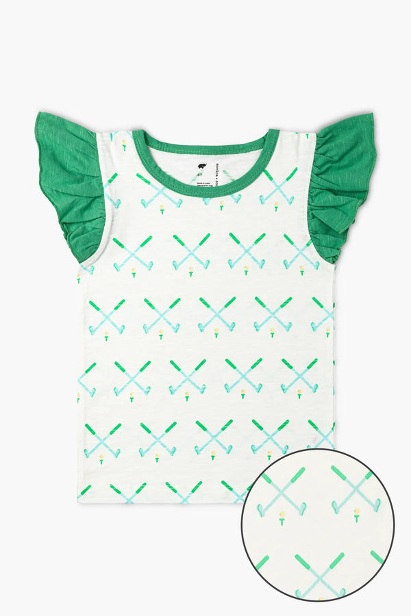 Sleeveless Ruffle Tee_Golf Day