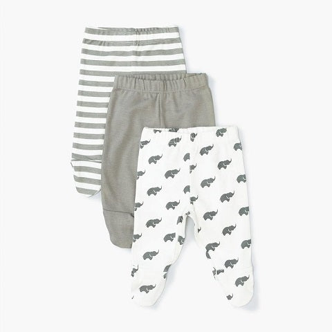 3 pack baby pants bundle in grey and white