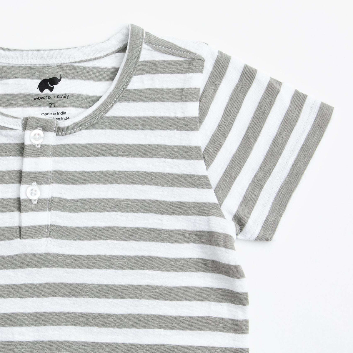 Grey + White Classic Stripe