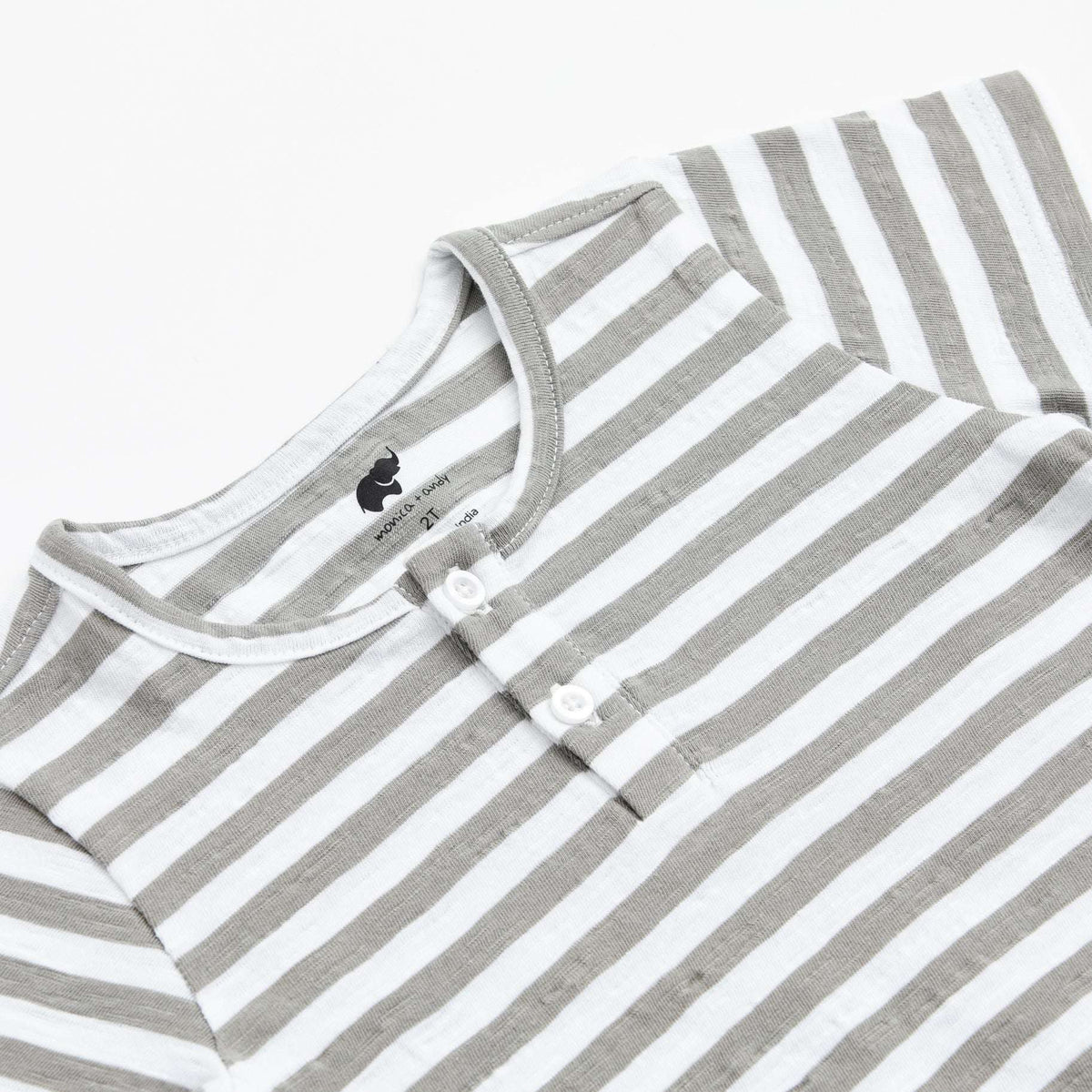 Grey + White Classic Stripe