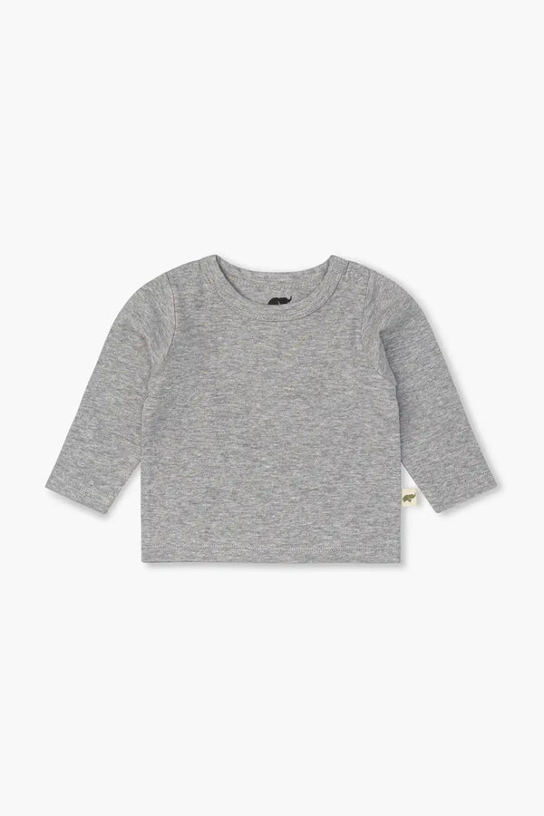 Long Sleeve Crewneck Tee_Heather Grey