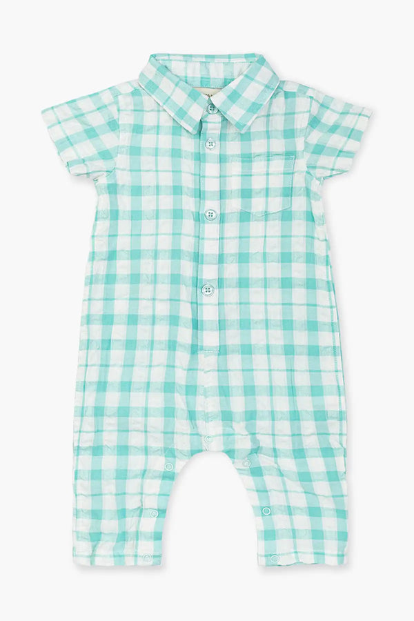 SALE - Oxford Romper_Mint Gingham