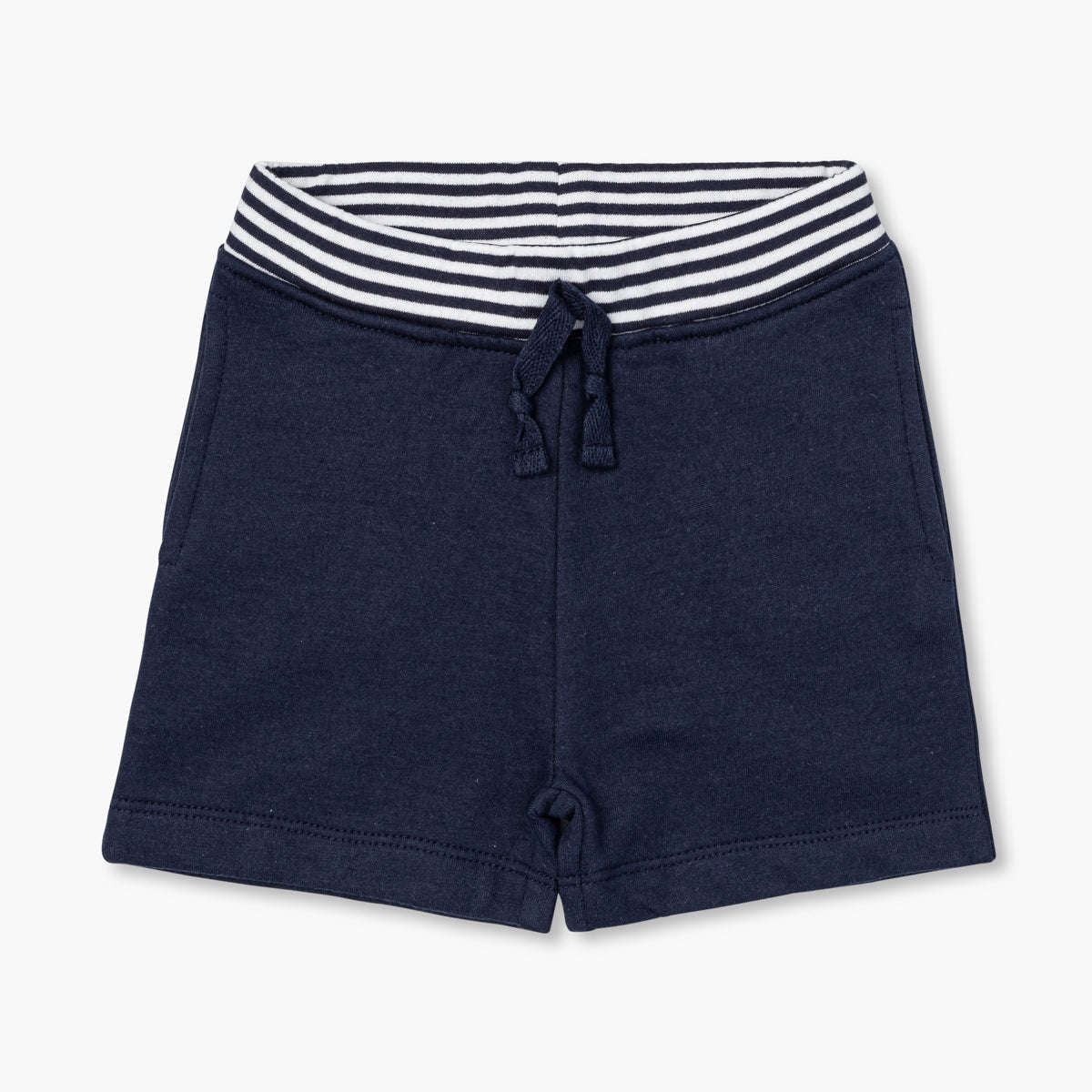 Navy Heather + Navy + White French Stripe