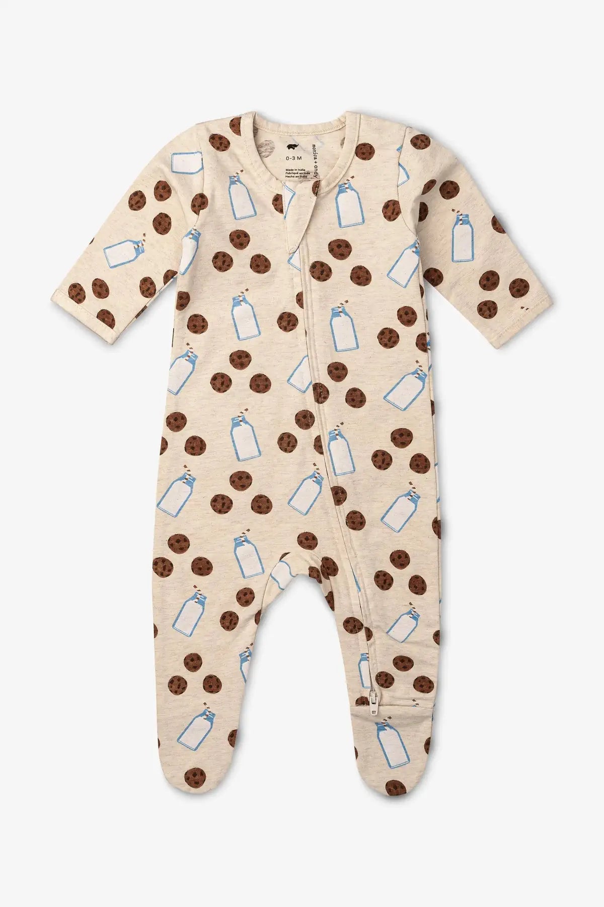 Zipper One-Piece in Milk N Cookies print