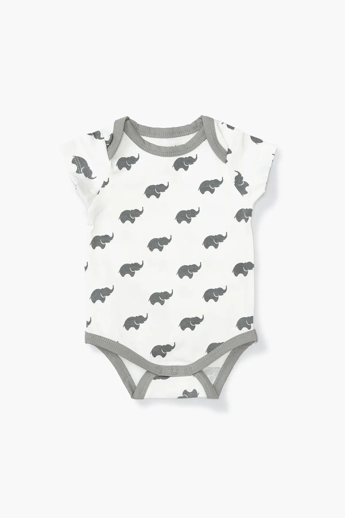SALE - Short Sleeve Jack + Jill Bodysuit_Grey Elephant