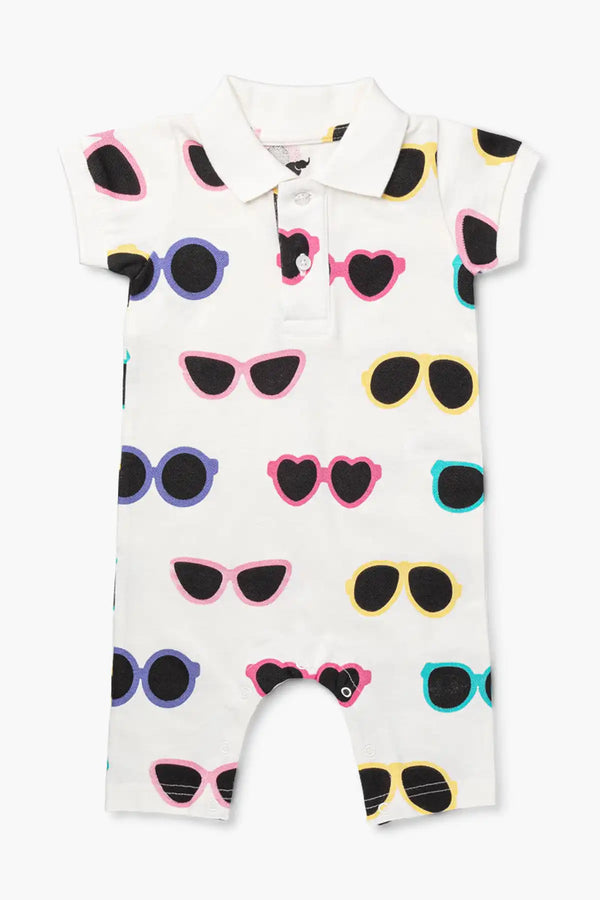 SALE - Organic Polo Romper_Sunnies Day