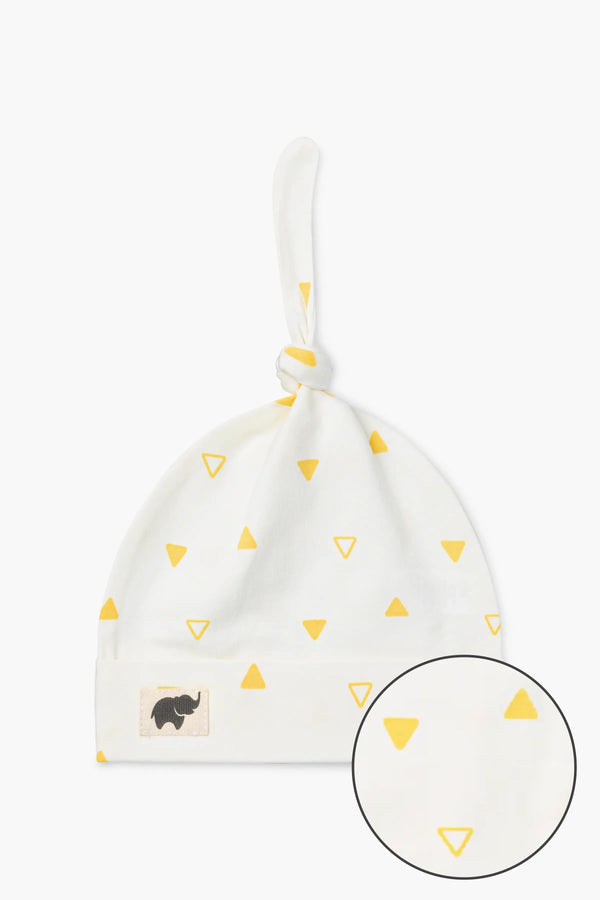 Top Knot Cap_Yellow Triangles