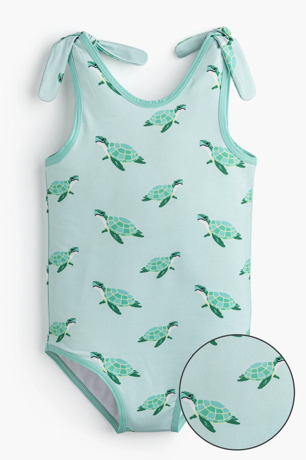 Tie Swimsuit One-Piece_Sea Turtles