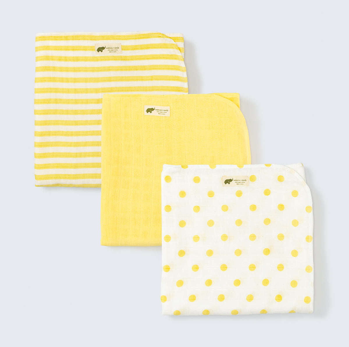 Monica + Andy - SALE - Cotton Muslin Swaddle 3-Pack