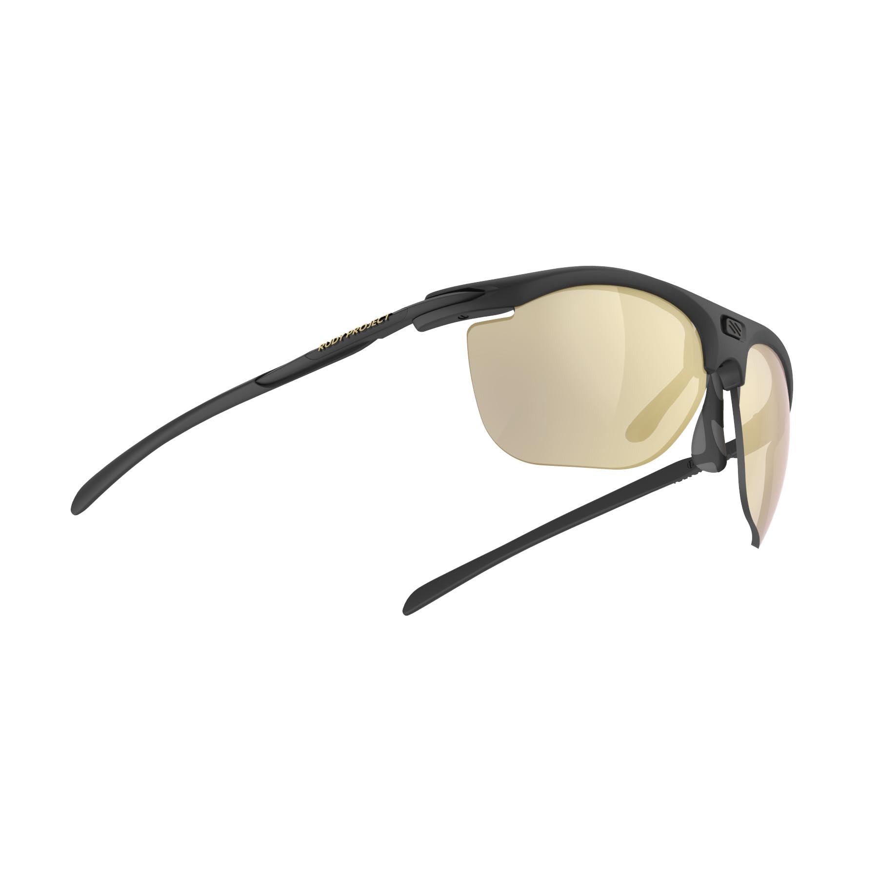 Rudy Project - Rydon Slim Curva - frame color: Matte Black - lens color: Multilaser Gold - photo angle: Bottom Front Angle Variant Hover Image