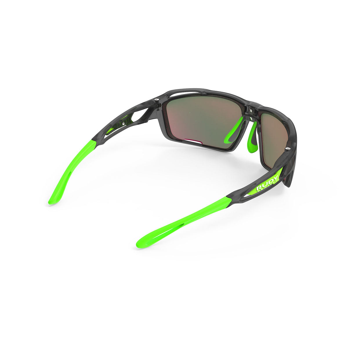 Rudy Project - Sintryx - frame color: Ice Graphite Matte - lens color: Polar 3FX HDR Multilaser Green - Bumper Color: - photo angle: Top Back Angle Variant Hover Image