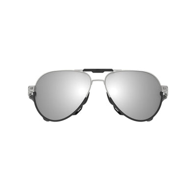Rudy Project Skytrail aviator lifestyle and beach prescription sunglasses#color_skytrail-aluminum-matte-frame-and-laser-black-lenses