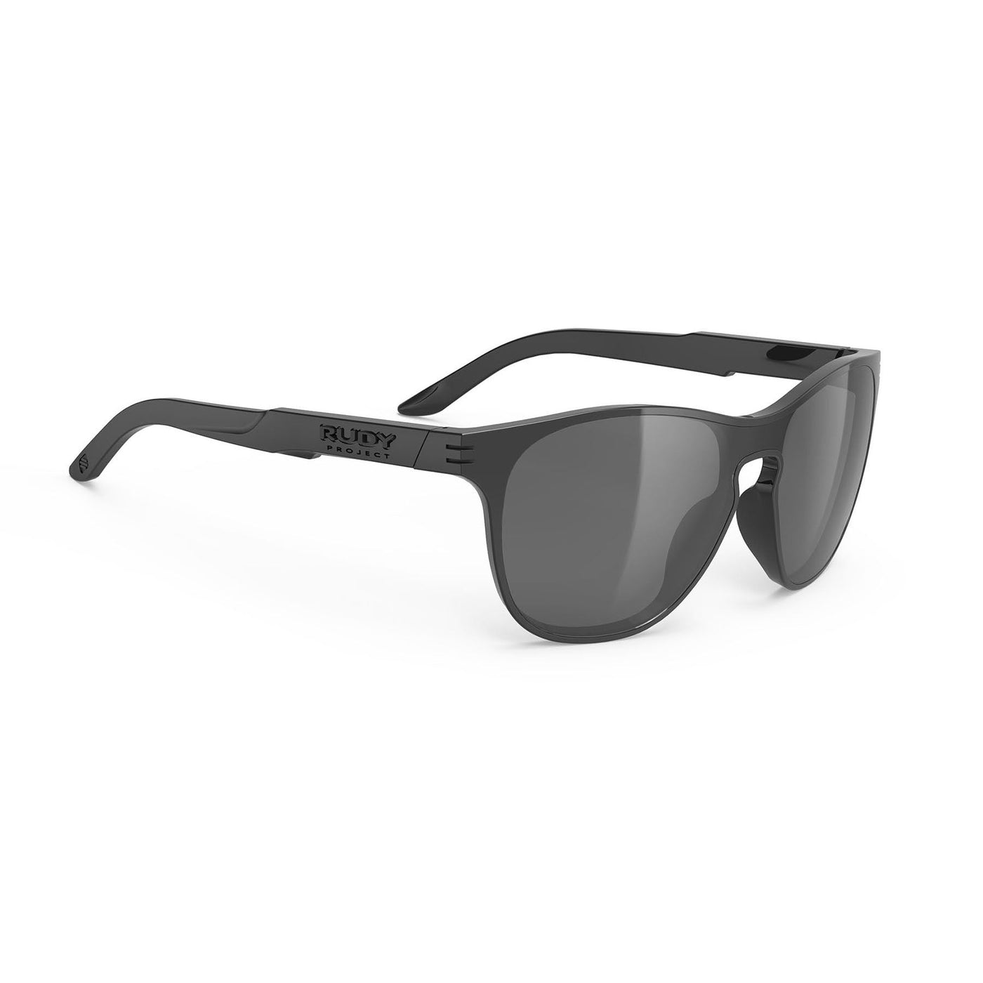 Rudy Project Soundshield lifestyle and beach prescription sunglasses#color_soundshield-black-gloss-with-smoke-black-lenses