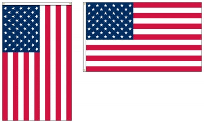 displaying american flag