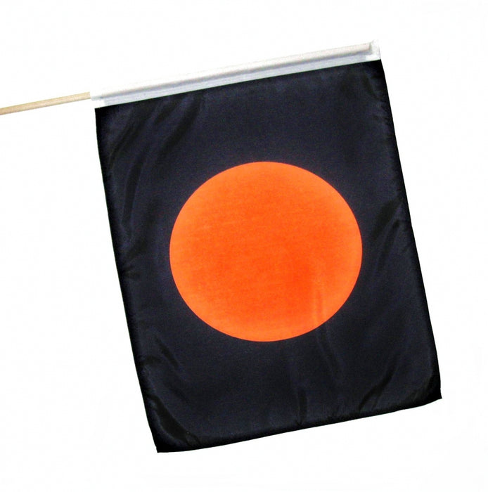 download black and orange flag f1