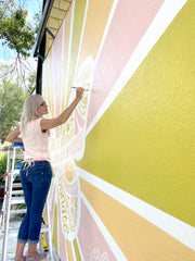 Julie Pelaez Breast Cancer Awareness Mural at Kendra Scott