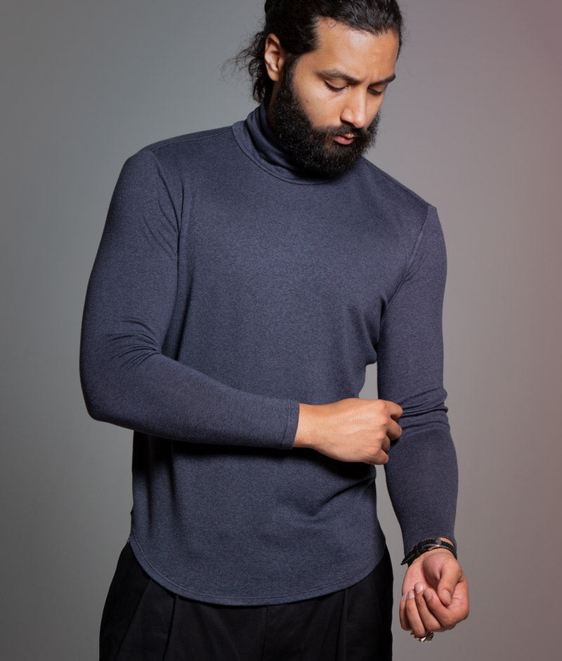 navy blue turtleneck mens