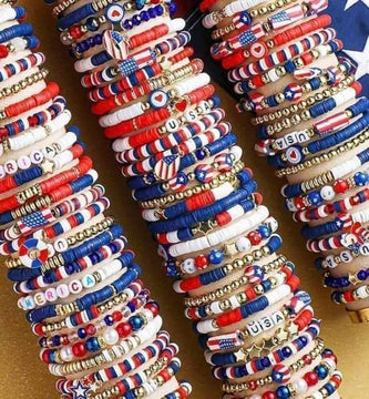 USA Fourth of July Friendship Bracelet