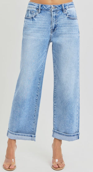 High Rise Ankle Cuffed Jeans - SadieMack Children's Boutique 