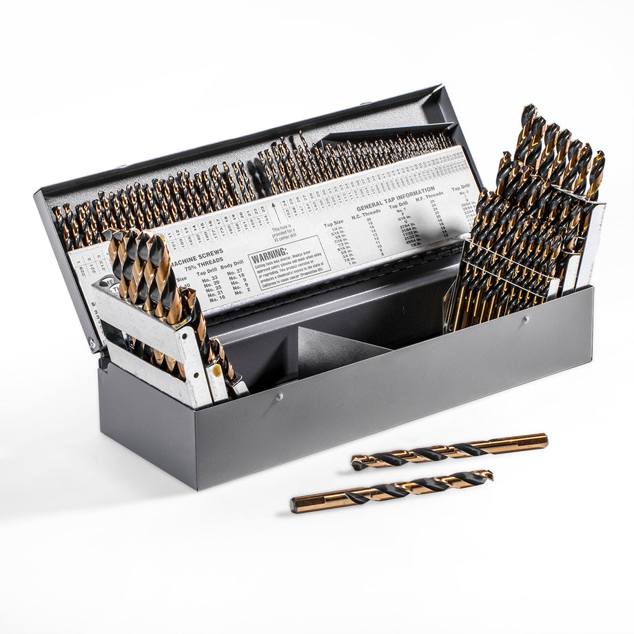 NEW! INDEX STORAGE & METAL CASE EMPTY 115PC DRILL BITS HOLDER ORGANIZER BOX