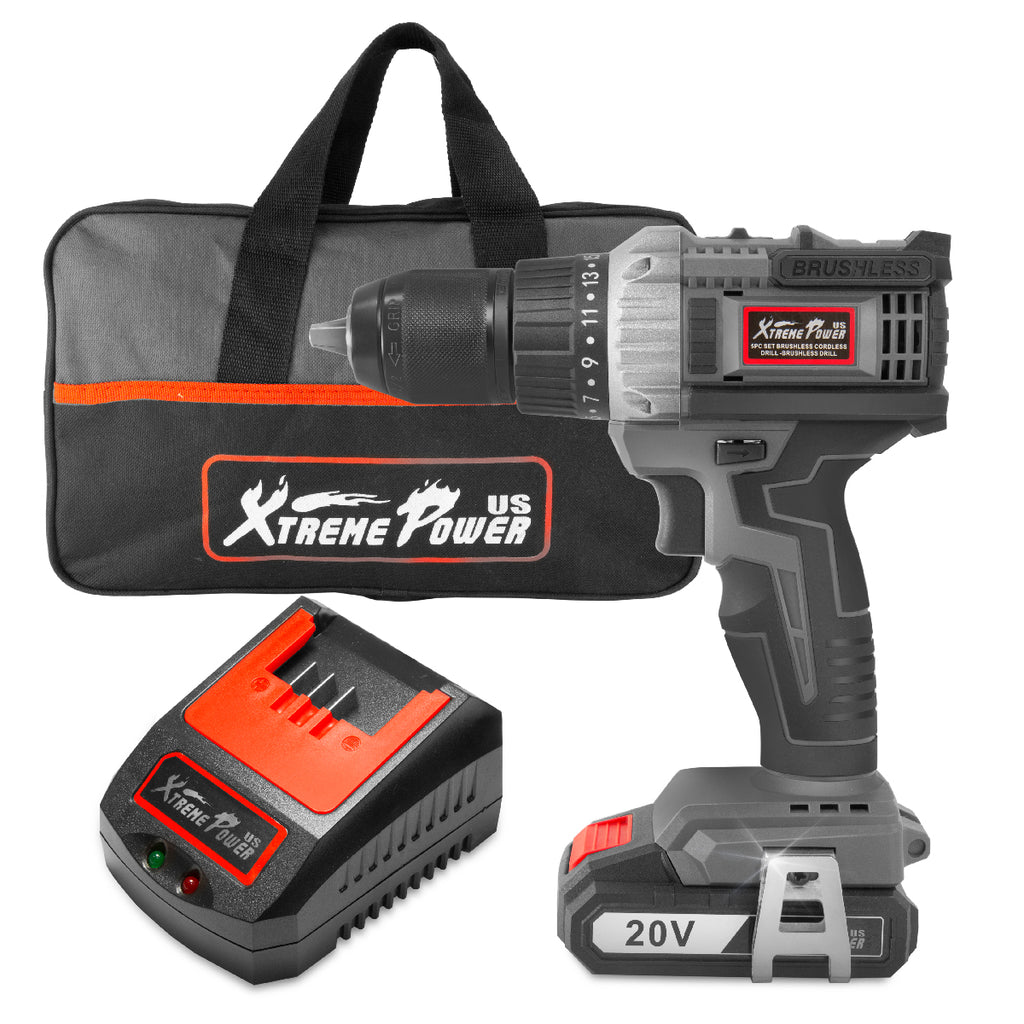 Cordless Drill, 20V MAX Drill Driver 2000mAh Batteries, 400 In-lbs, 18 –  XtremepowerUS