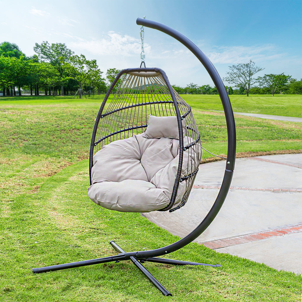 swinging lawn chair