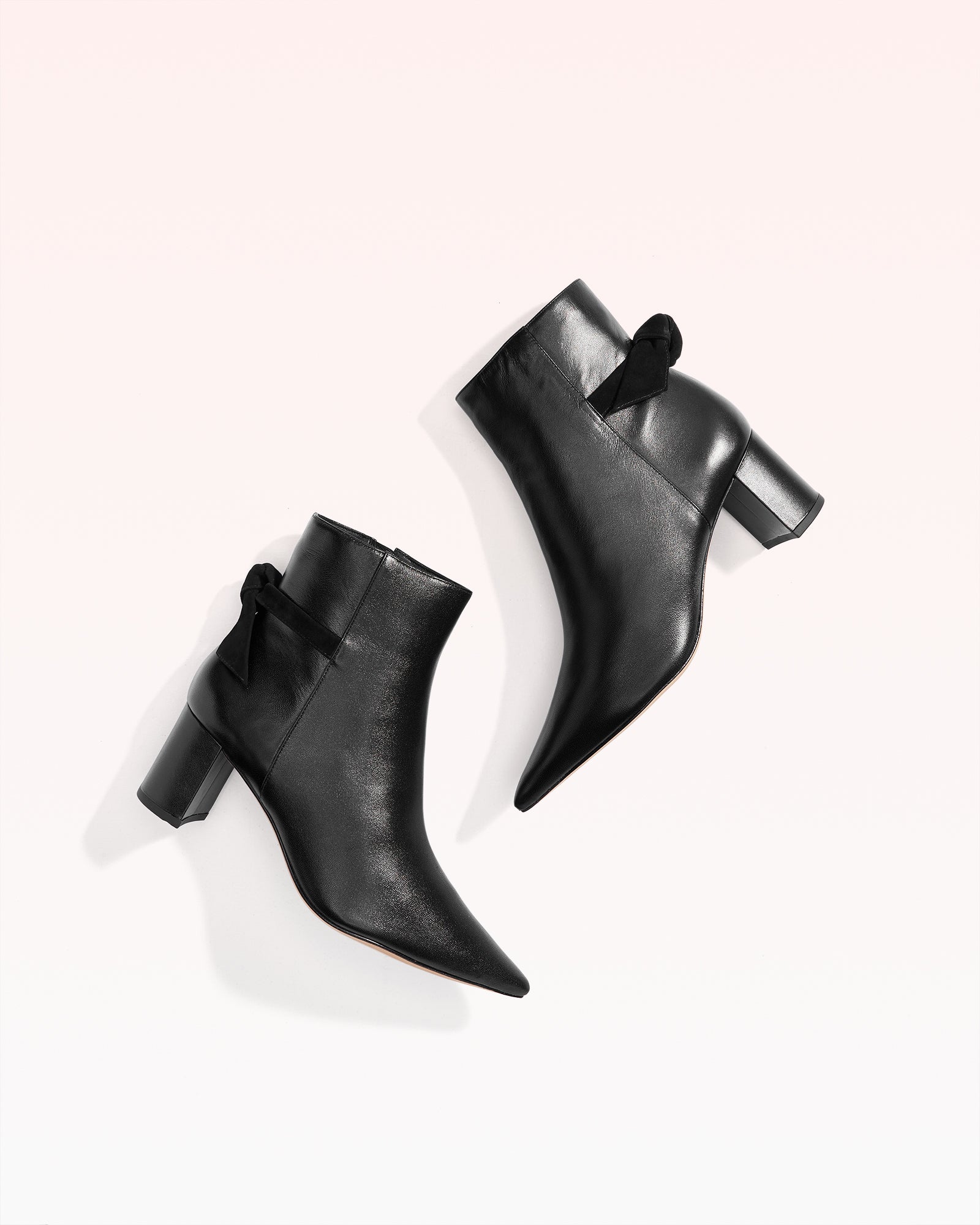 Clarita Pointed Toe Leather & Suede Bootie