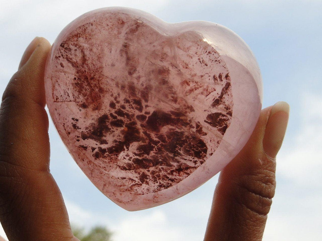 PINK GIRASOL HEART - Earth Family Crystals