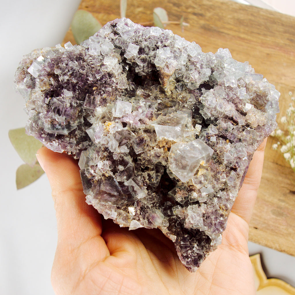 Completely Natural Large 1 LB Cubic Blue & Purple Gemmy Fluorite From ...