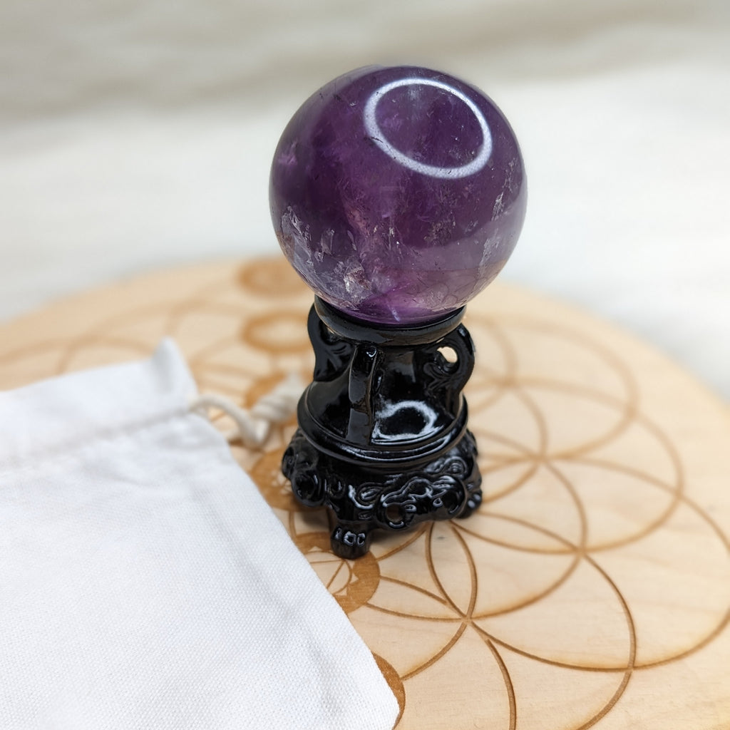 Amethyst Sphere~ Soothing and Balancing Energy~ - Earth Family Crystals
