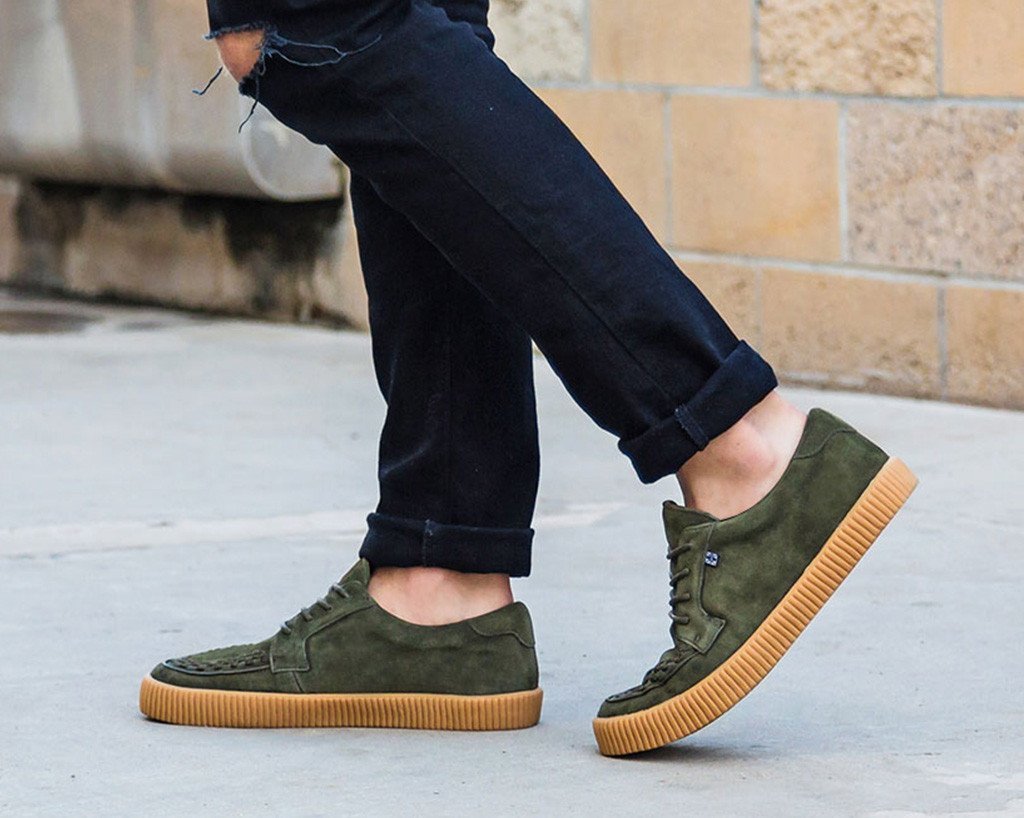 olive suede shoes