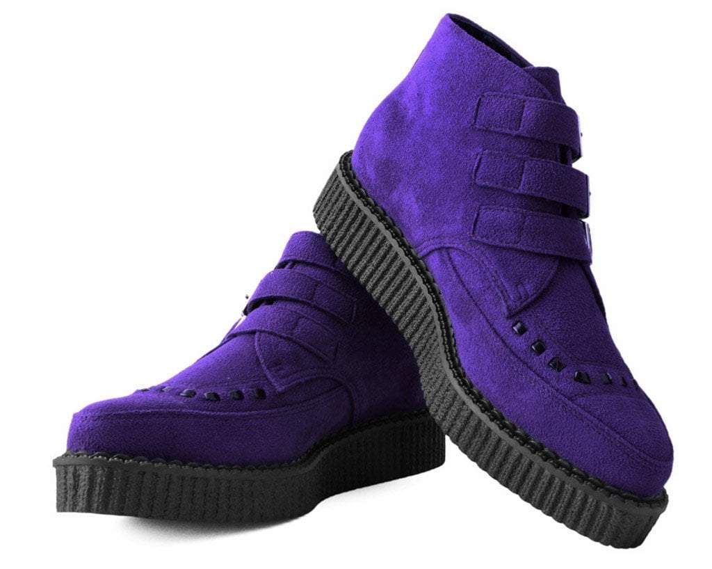 Ultra Violet Vegan 3-Buckle Pointed Creeper Boot – . Footwear Outlet