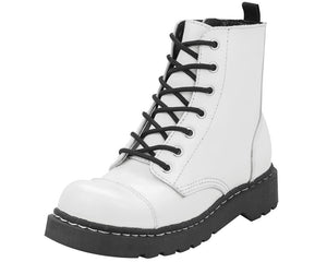 white combat boots