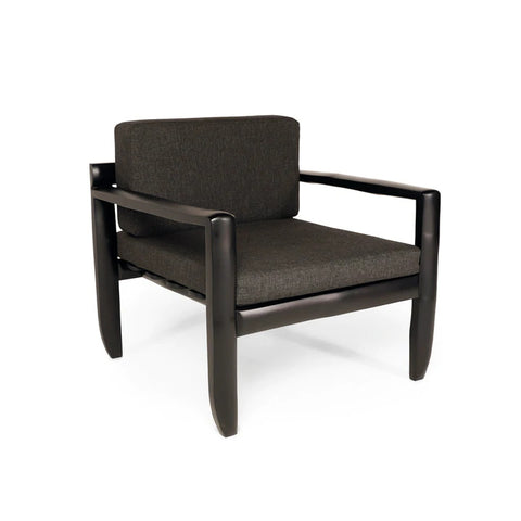 Matte Black finished Sustainable Bamboo Lounge Chair from Santai, available exclusively from Personal Space MB, LLC in Torrance, California