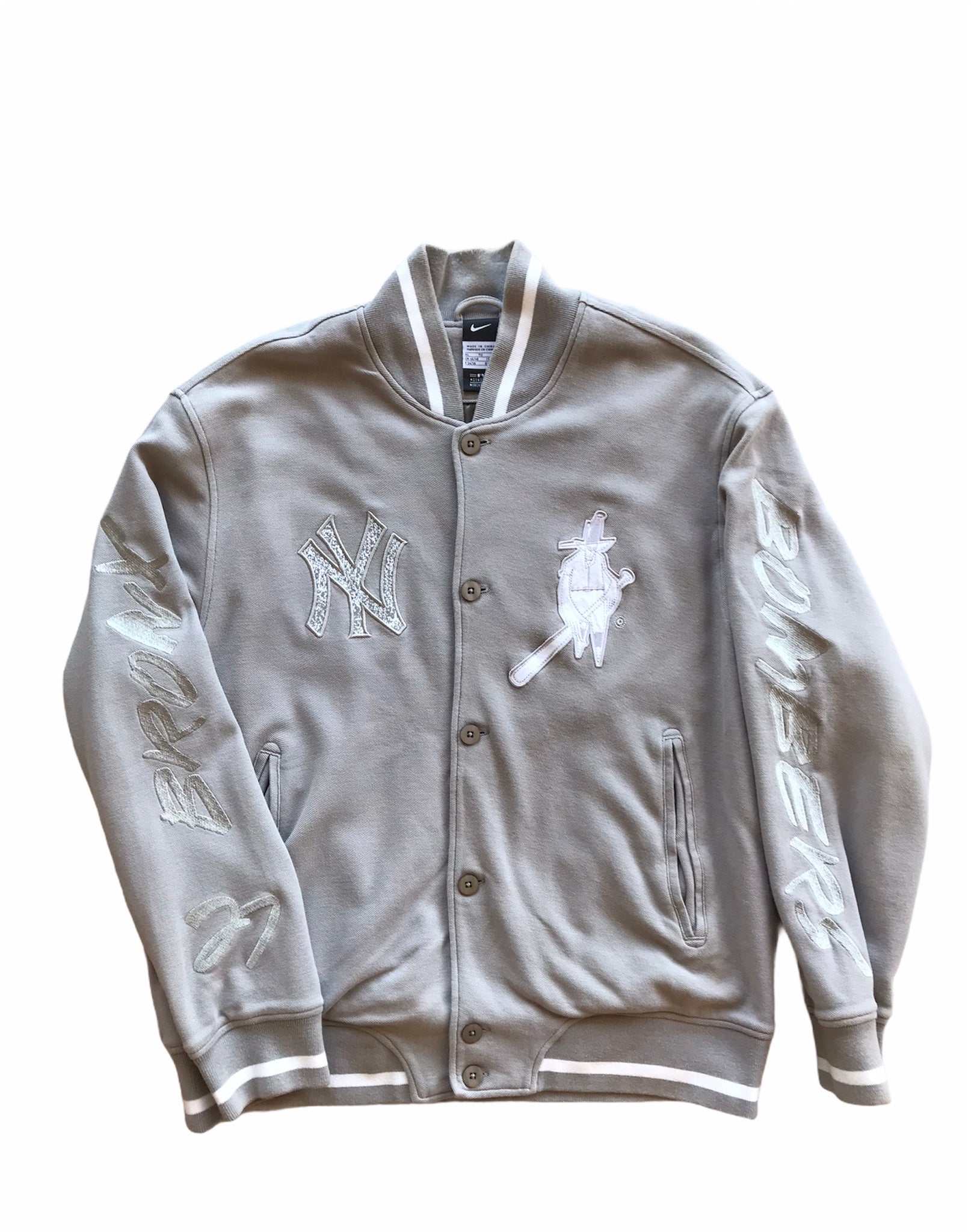 grey yankees jacket