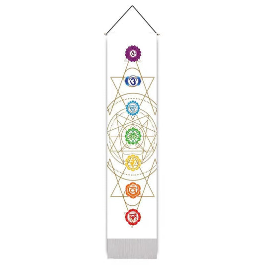 Chakra Tapestry Wall Hanger - 12.5 wide x 51 inch long - 32.5