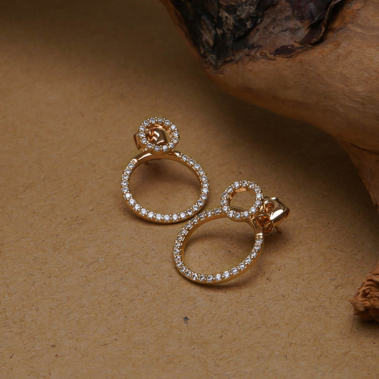 Women's Circle Stud Earrings