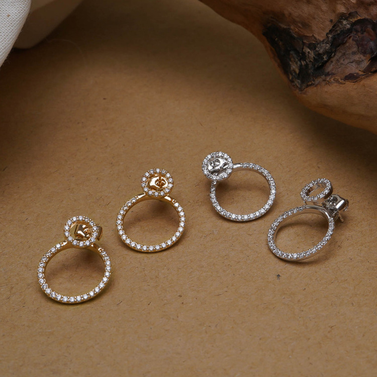 Women's Circle Stud Earrings