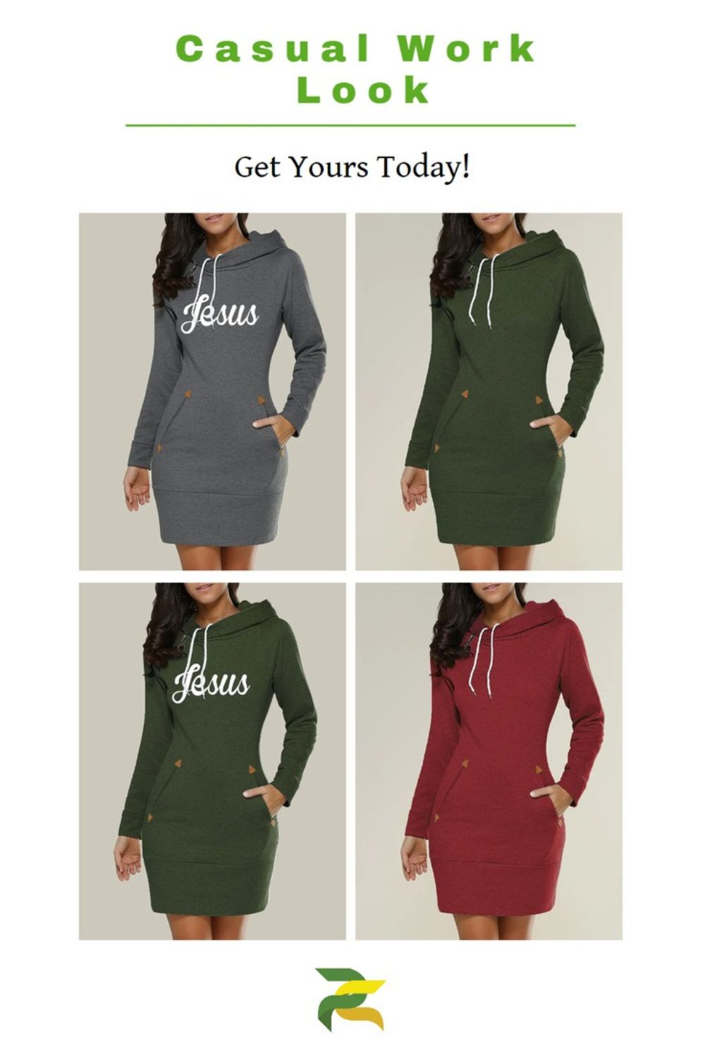 Trendy Sweatshirt Dress With Hoodie