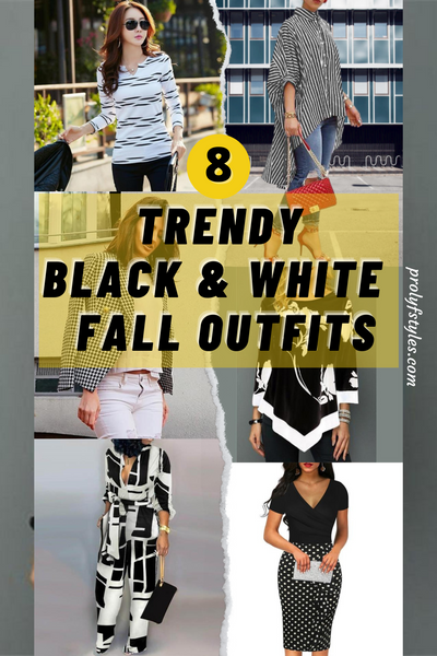 8 Trendy Black and White Fall Outfits