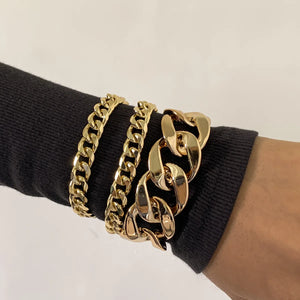 3-Piece Gothic Thick Bracelet Set - ProLyf Styles
