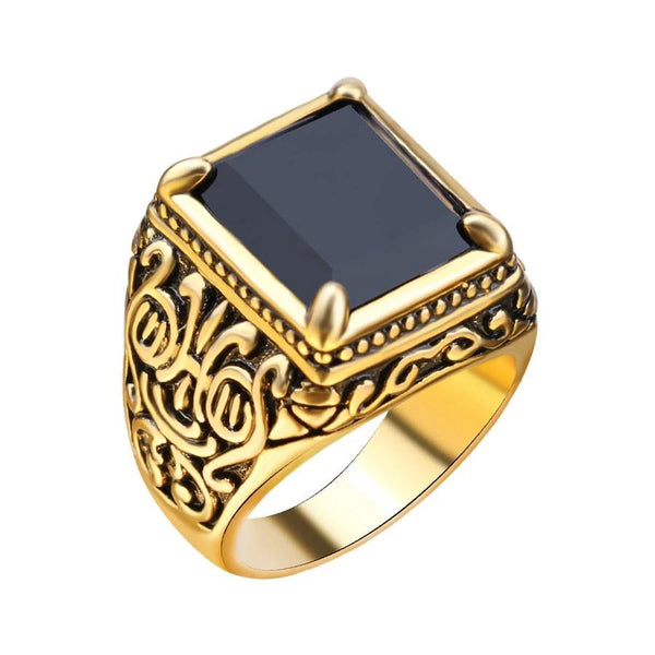 Mens Medieval Gold Ring