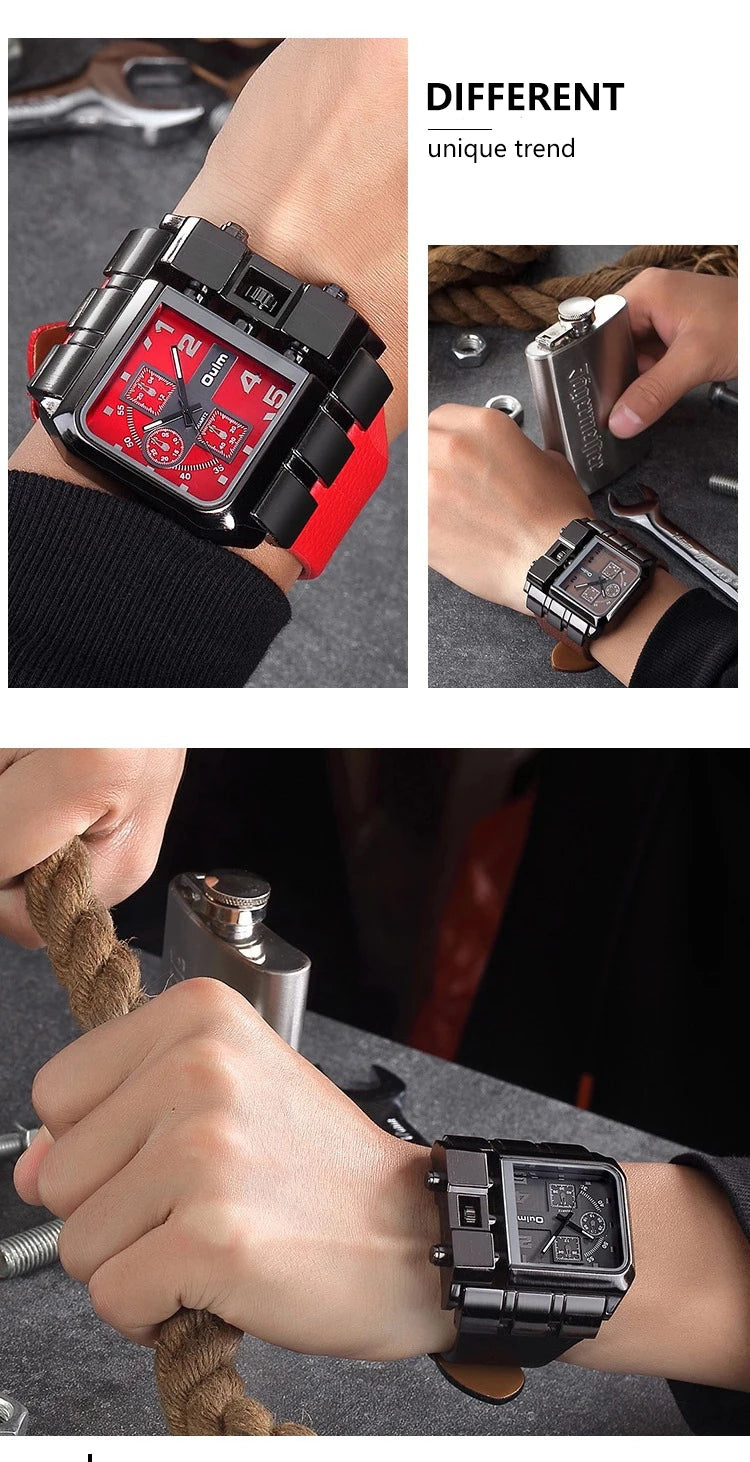 Collage of wristwatches with different designs and features.