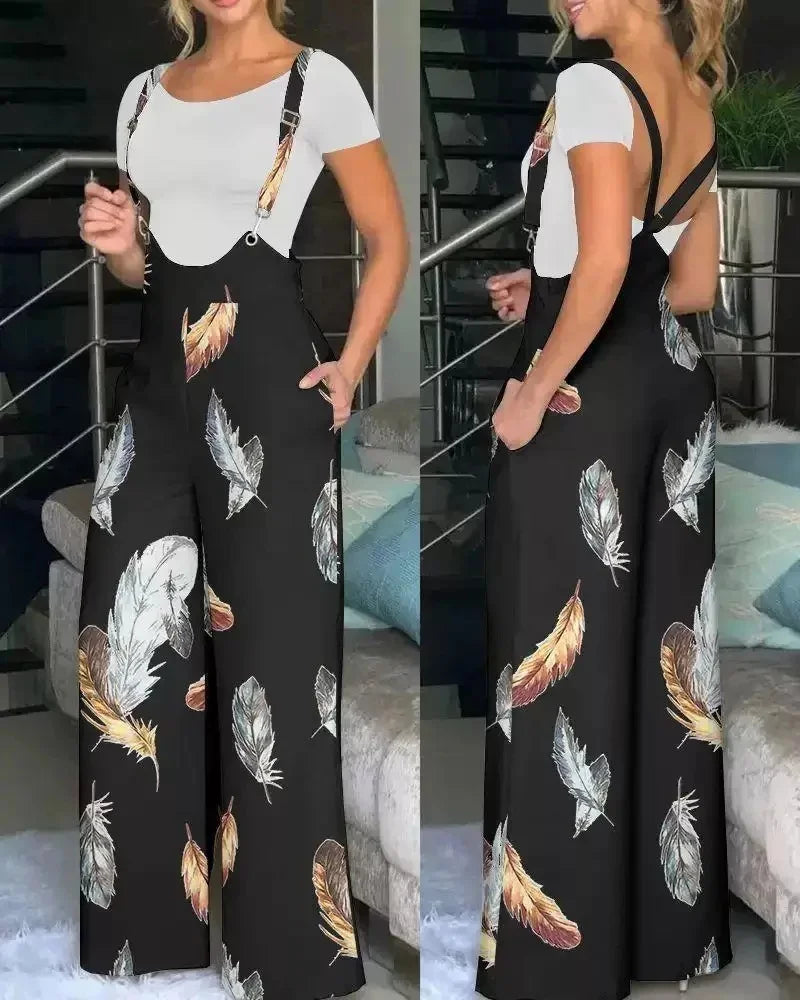Chic jumpsuit in a natural outdoor setting